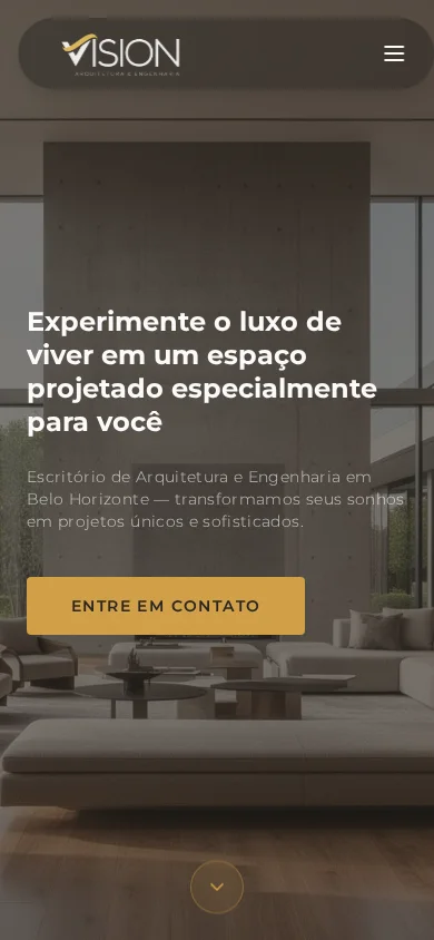 Versão mobile do projeto VISION ENGENHARIA