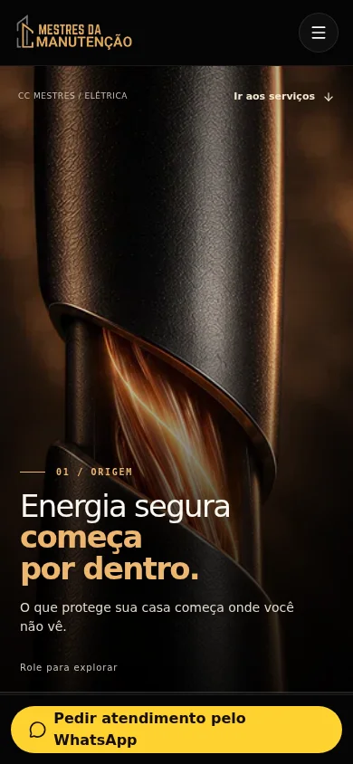 Versão mobile do projeto CC MESTRES DA MANUTENÇÃO